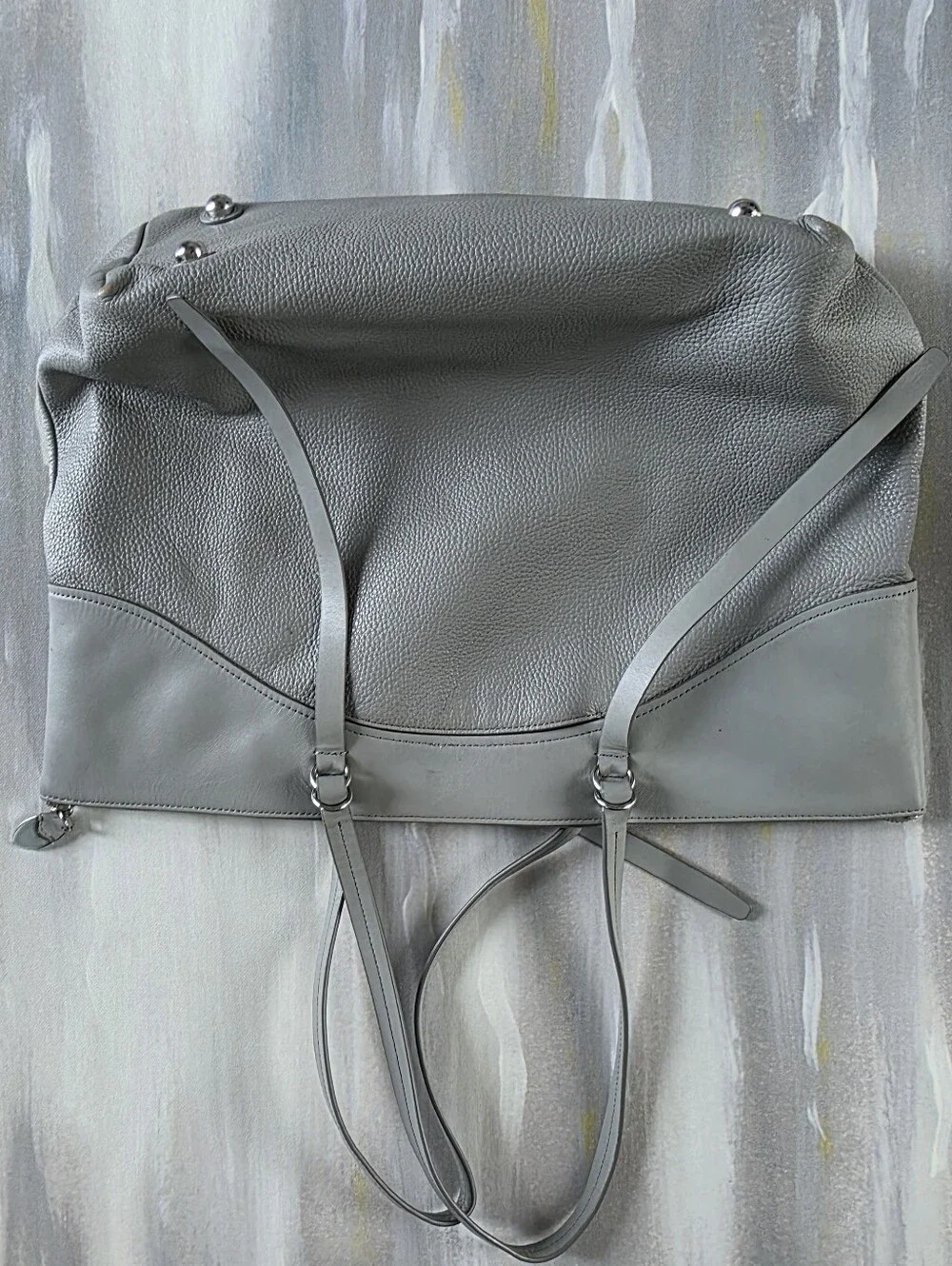 Rebecca Minkoff Gray Pebbled Leather Tote